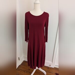 Eileen Fisher Cranberry Long Sleeve Dress